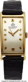 12063&colon; Rare Bucherer 18K Yellow Gold Tank Style Automat