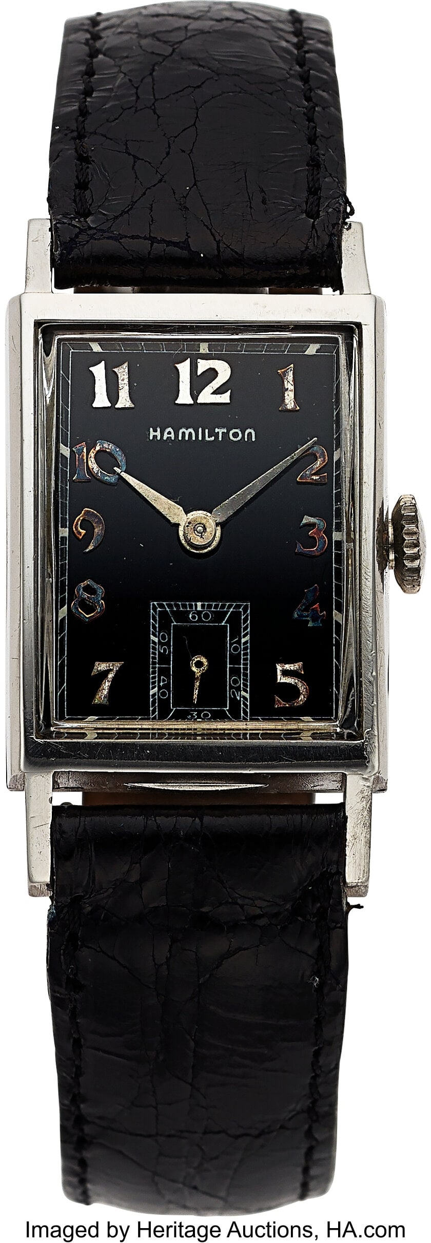 Rare Hamilton Platinum Rutledge Tank Style Wrist (1 of 4)