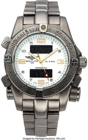 12073&colon; Breitling Emergency 121&period;5 MHz Chronograph E56121