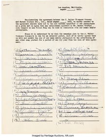 38009&colon; Lucille Ball Signed Lux Toilet Soap Campaign Con