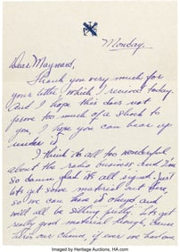 38010&colon; Trio of Tyrone Power Handwritten Letters &lpar;1937&rpar;&period;