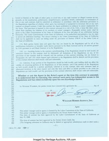 38023&colon; Clint Eastwood Signed Agency Contract &lpar;1968&rpar;&period;  V