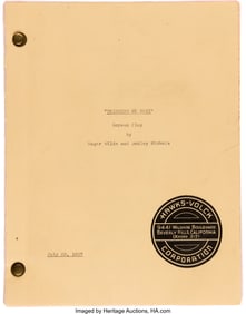 38043&colon; Bringing Up Baby &lpar;RKO&comma; 1938&rpar;&comma; Revised Draft Scre