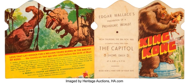 38059&colon; King Kong &lpar;RKO&comma; 1933&rpar;&comma; Herald&period; Vintage original 