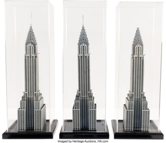 38066&colon; Trio of Chrysler Building Models Designed by Ear