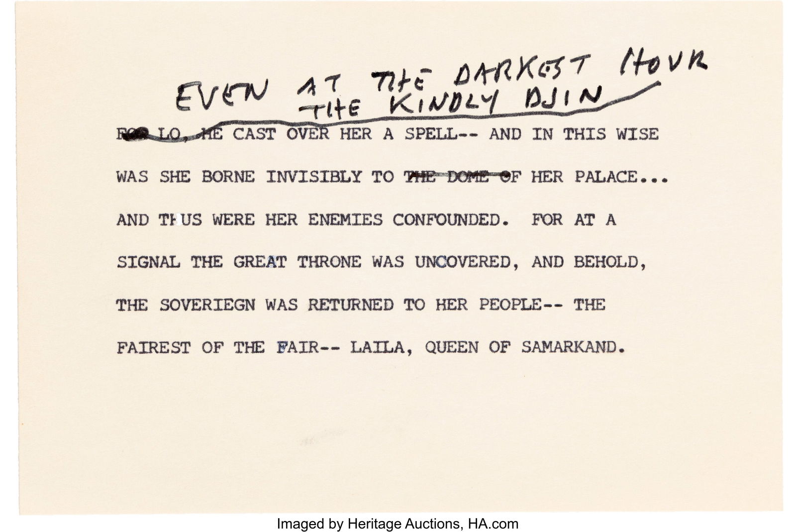 Group of Orson Welles Magic Routines and Propose: Group of Orson Welles Magic Routines and Proposed Monologues from Television Appearances (ca. 1970s). Vintage original group of (21) pages relating to magic routines&