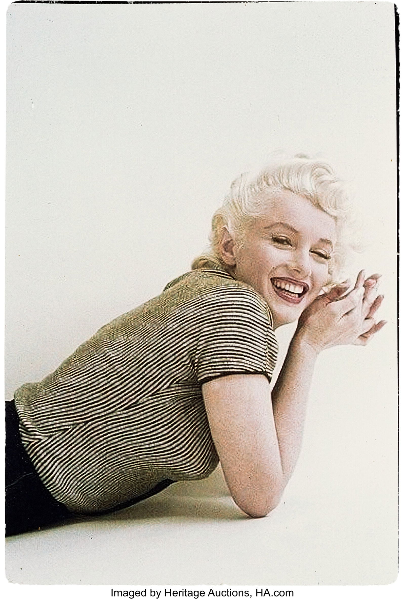 Marilyn Monroe in "Trestle Sitting", Weston, Con: Marilyn Monroe in "Trestle Sitting", Weston, Connecticut, July 1955, Original 35mm Color Transparencies (17) by Milton Greene. Vintage original 35mm color tran