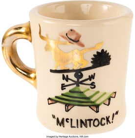38132&colon; McLintock&excl; &lpar;UA&comma; 1963&rpar;&comma; John Wayne Gifted Mug&period;  V