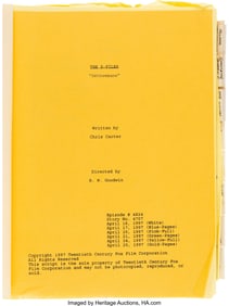 38160&colon; The X-Files &lpar;TCF TV&comma; 1993-2002&rpar;&comma; Shooting Script