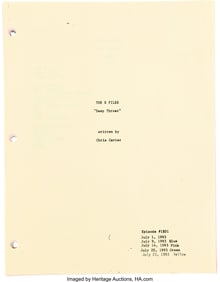 38163&colon; The X-Files &lpar;TCF TV&comma; 1993-2002&rpar;&comma; Shooting Script