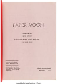 38279&colon; Paper Moon &lpar;Paramount&comma; 1973&rpar;&comma; Final Revised Draf