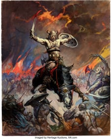 38316: Frank Frazetta, Conan the Berserker, Cover Paint