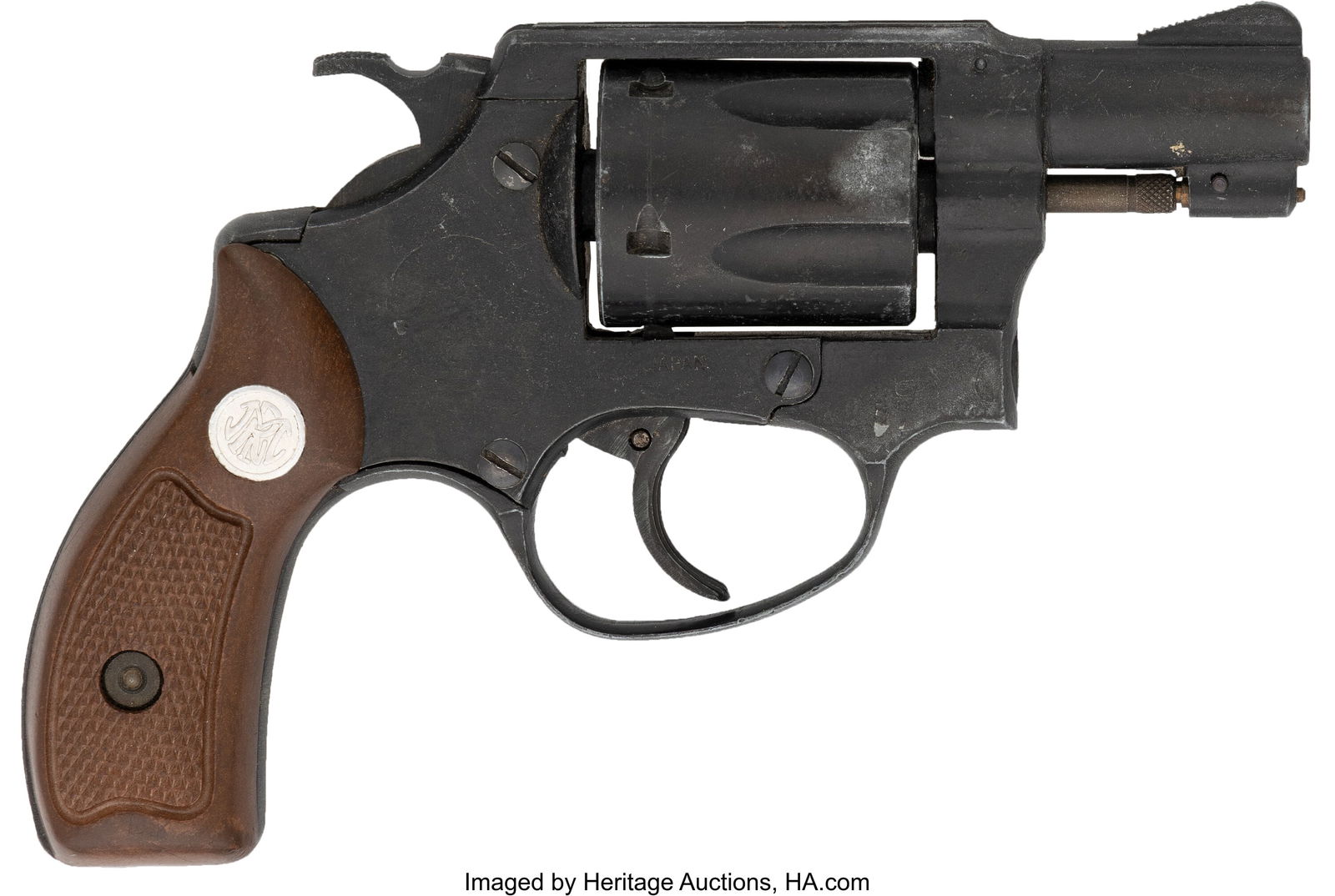 True Confessions (UA, 1981), Robert Duvall "Dete: True Confessions (UA, 1981), Robert Duvall "Detective Tom Spellacy" Prop Revolver and Handcuffs. Original group of (10) props including (1) prop &perio