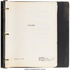 38336&colon; Blade Runner &lpar;Warner Bros&period;&comma; 1982&rpar;&comma; Production Sc