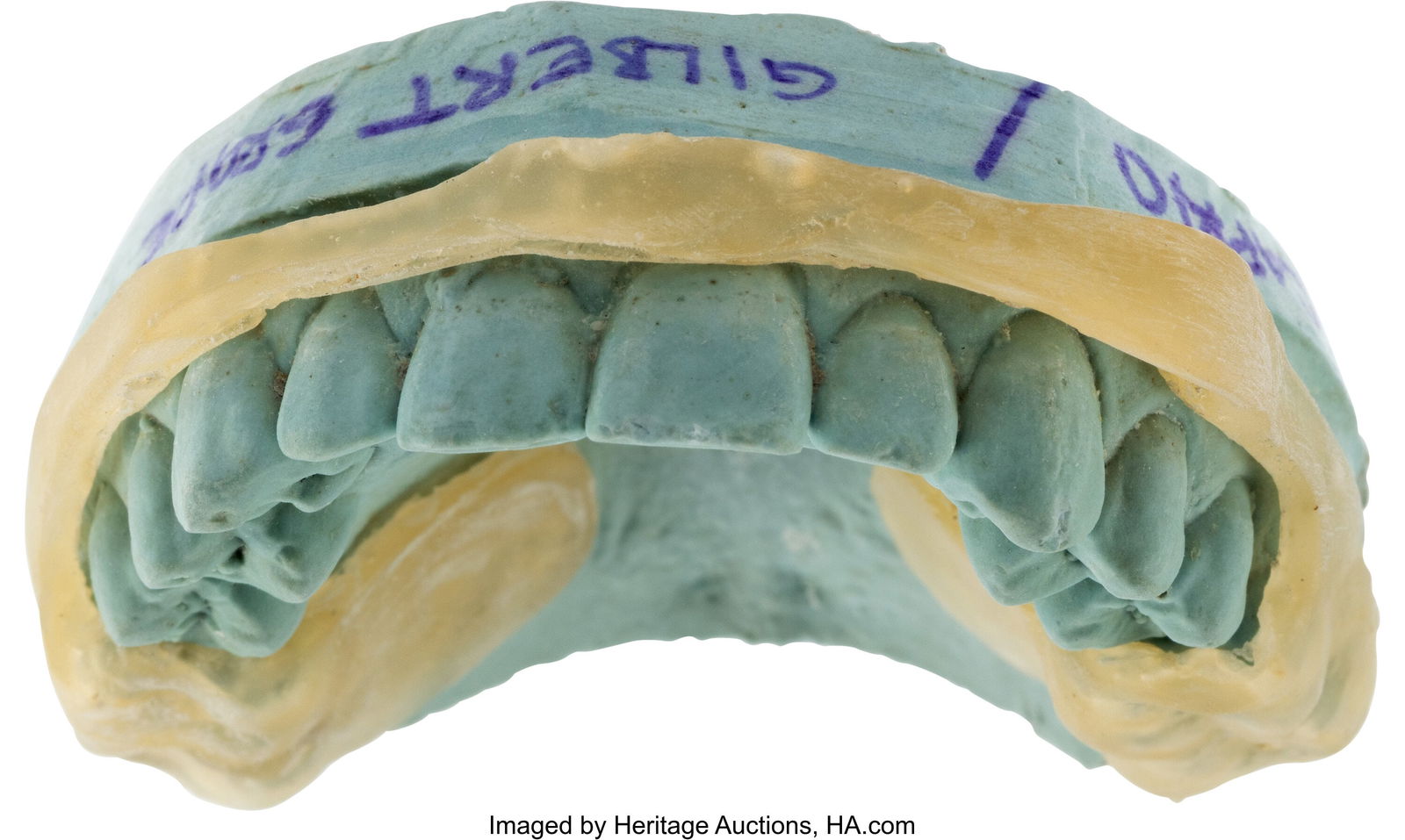 What's Eating Gilbert Grape (Paramount, 1993), L: What's Eating Gilbert Grape (Paramount, 1993), Leonardo DiCaprio "Arnie Grape" Lip Prosthetic on Dental Casting and Revised Second Draft Screenplay. Original pair of items