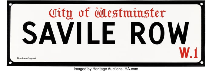 38566&colon; &lpar;The Beatles-Related&rpar; Savile Row Street Sign Plu