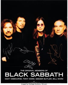 38602&colon; Black Sabbath Signed Reunion Era Promo Poster &lpar;1
