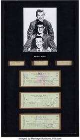 38620&colon; Buddy Holly and the Crickets Group of &lpar;3&rpar; Signat