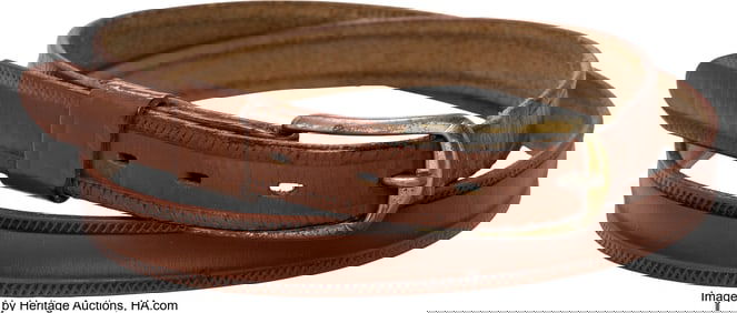 38621&colon; Buddy Holly Owned and Worn Belt&period;  Brown leather 
