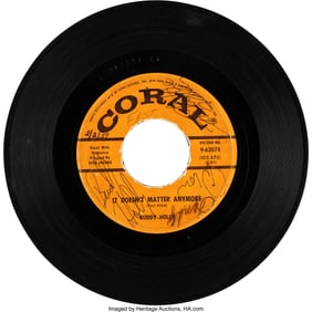 38623&colon; Buddy Holly Signed "It Doesn't Matter Anymore"&sol;"
