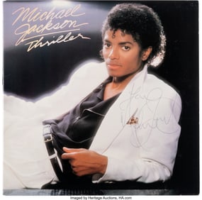 38624&colon; Michael Jackson Signed Thriller LP Vinyl Record 