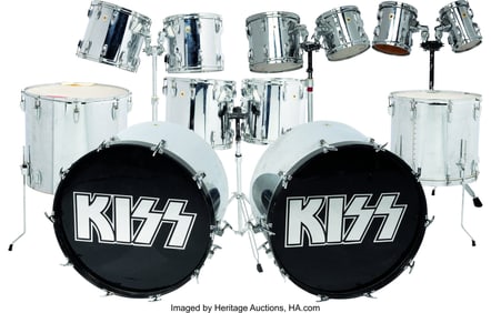 38628&colon; KISS Eric Carr Stage Played Ludwig Chrome Drum K
