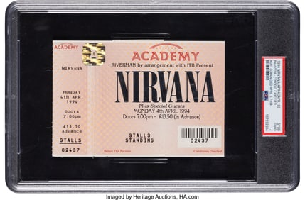 38637&colon; Nirvana Group of &lpar;2&rpar; Unused Tickets for Cancelle