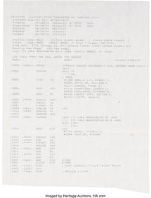 38638&colon; Kurt Cobain Death 911 Dispatch Printout &lpar;1994&rpar;&period; 