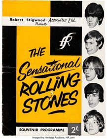 38640&colon; Rolling Stones Signed Souvenir Program &lpar;UK&comma; 1964