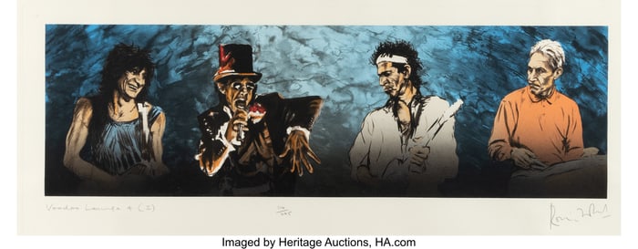 38648&colon; Ronnie Wood Signed and Numbered Rolling Stones "