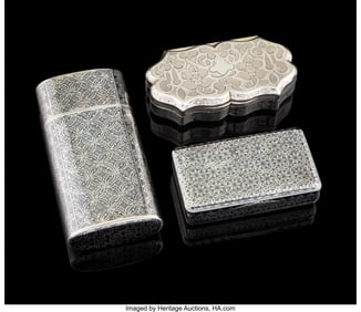 84018&colon; Two Russian Parcel-Gilt and Niello Silver Box wi