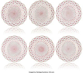 84030&colon; Six Russian Porcelain Soup Plates from Her Majes