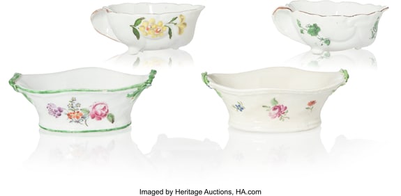 84034&colon; A Group of Four Early Russian Porcelain Salts Im