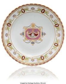 84045&colon; A Russian Porcelain Plate from the Arabesque Ser