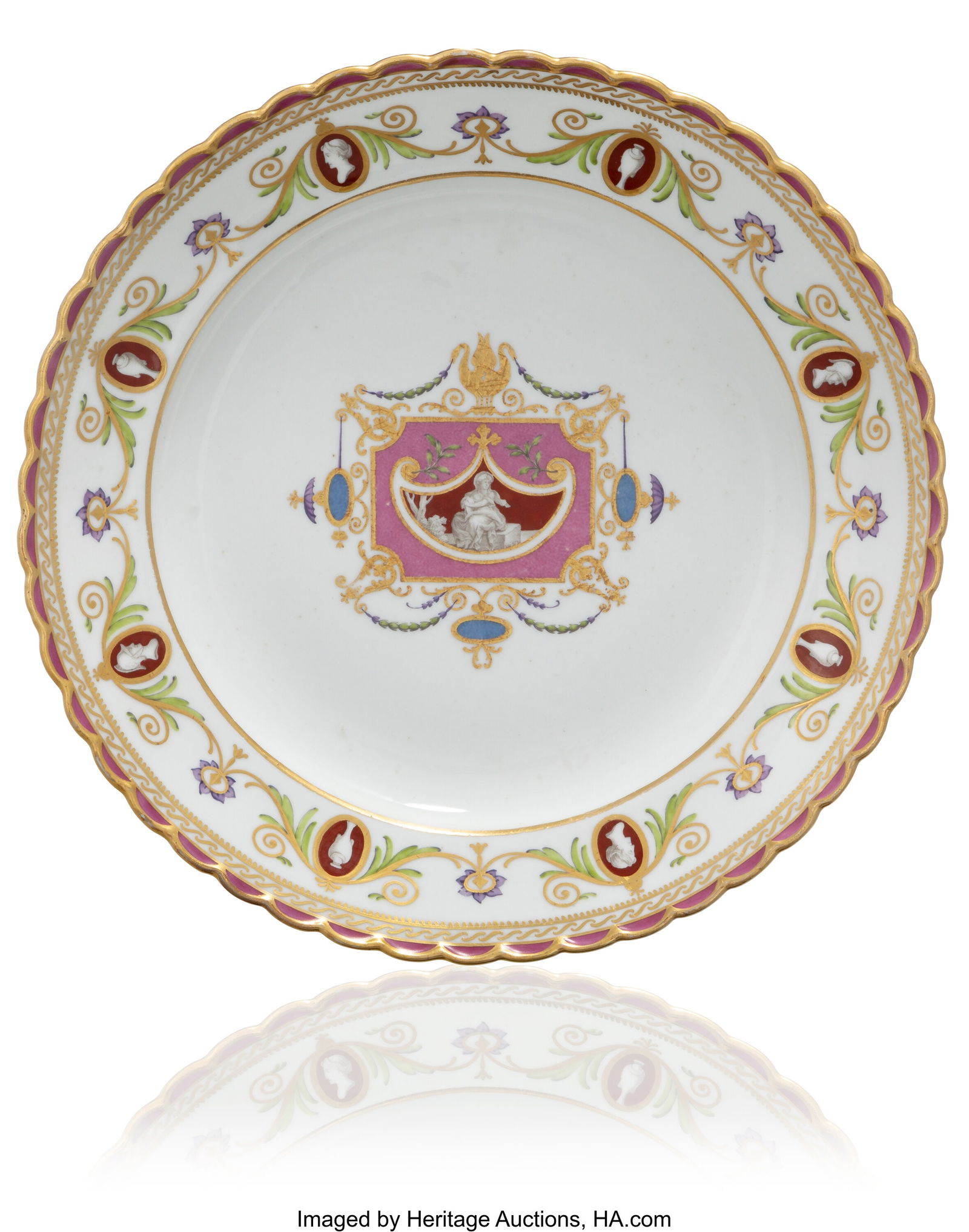 A Russian Porcelain Plate from the Arabesque Ser (1 of 2)
