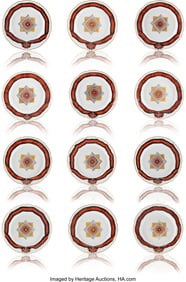 84056&colon; Twelve Russian Porcelain Dinner Plates from the 