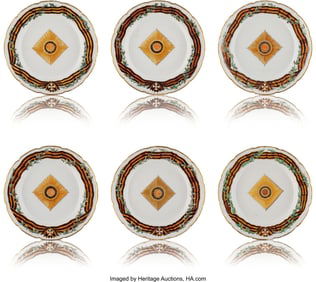 84062&colon; Six Russian Porcelain Dining Plates from the Ord