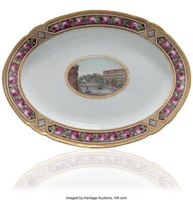 84066&colon; A Russian Porcelain Oval Serving Dish from the D