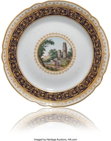 84069&colon; A Russian Porcelain Dinner Plate from the Yusupo