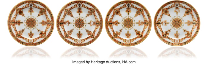 84092&colon; Four Russian Porcelain Dessert Plates from the G