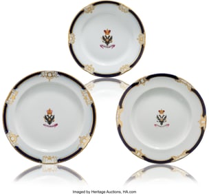 84099&colon; Two Russian Porcelain Plates from the Queen Vict
