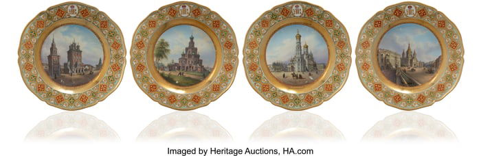 84100&colon; Four Berlin Plates with Ecclesiastical Images fr