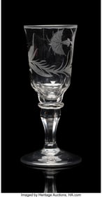 84108&colon; A Russian Engraved Glass Goblet Likely St&period; Peter
