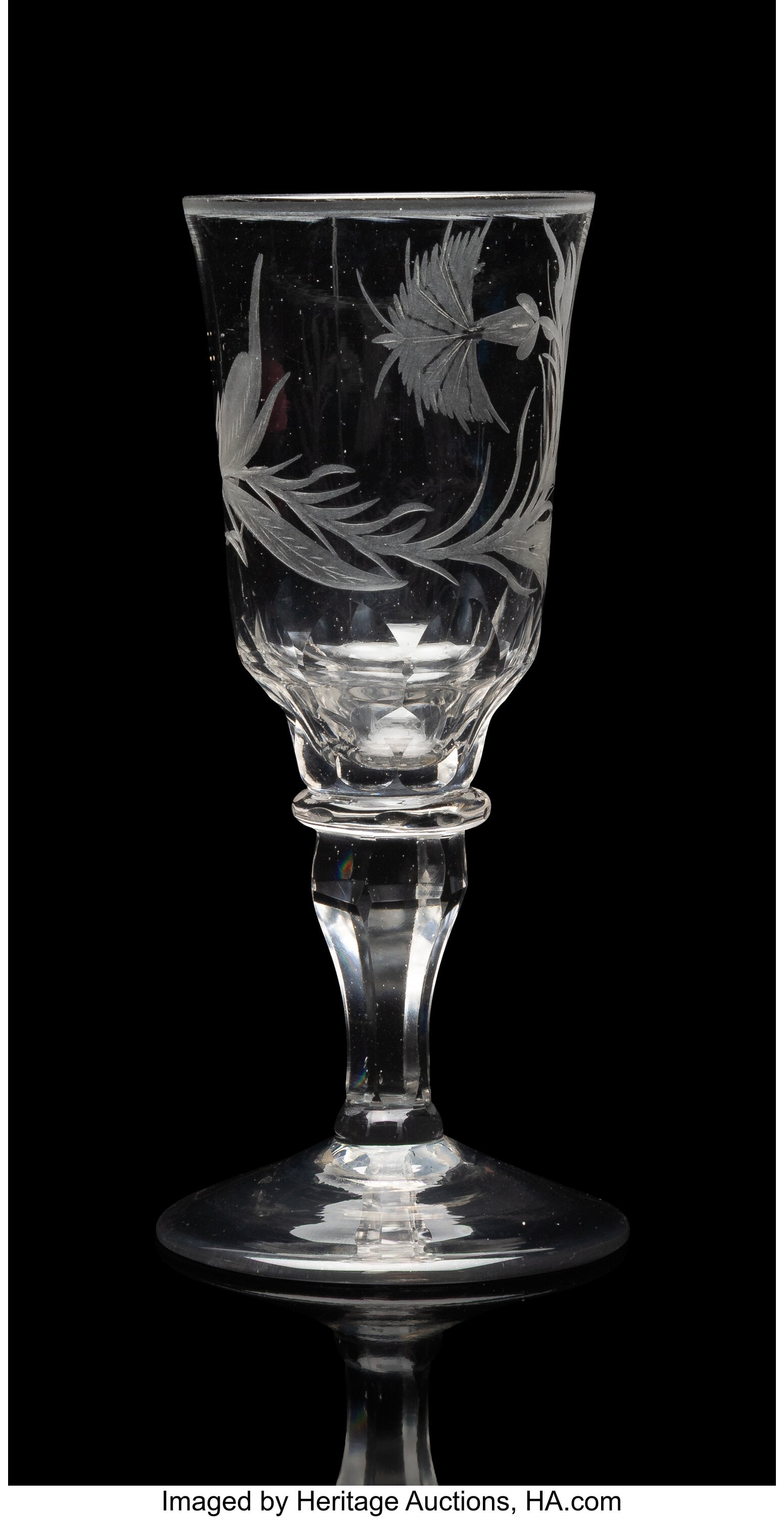 A Russian Engraved Glass Goblet Likely St. Peter (1 of 4)