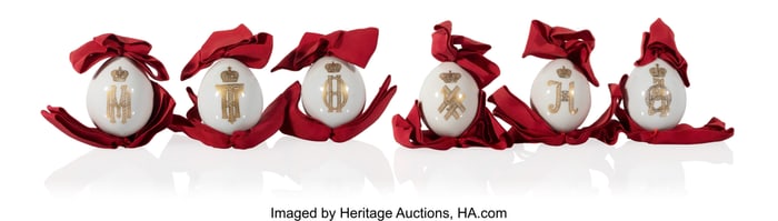 84132&colon; A Set of Six Russian Porcelain Imperial Presenta