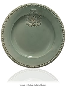 84152&colon; A Russian Sage-Glazed Faience Commemorative Coro