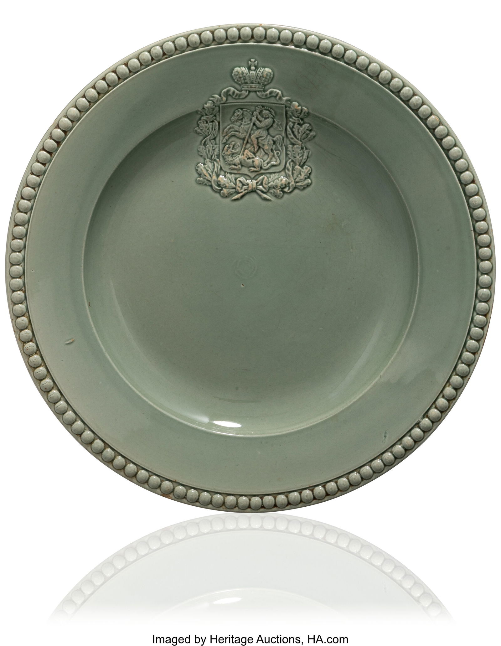 A Russian Sage-Glazed Faience Commemorative Coro (1 of 2)