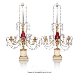 84155&colon; A Pair of Russian Neoclassical Ormolu-Mounted Ru