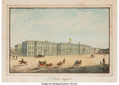 84165&colon; Two Prints&colon; Views of St&period; Petersburg first quarte