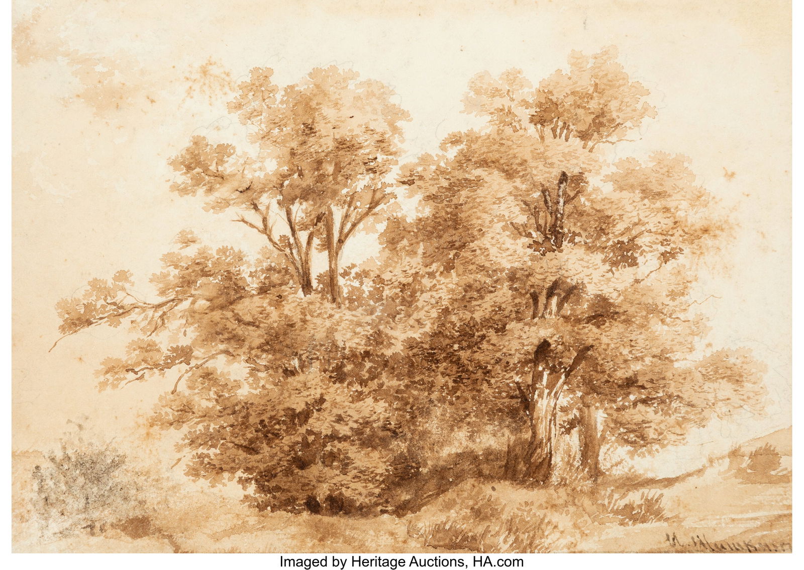 Ivan Shishkin (Russian, 1832-1898) Landscape Pen (1 of 2)